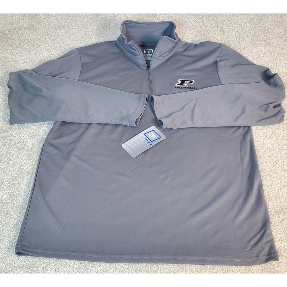 Purdue Boilermakers Men's 1/4 Zip Pullover Size Small Gray Long Sleeve NWTG‎